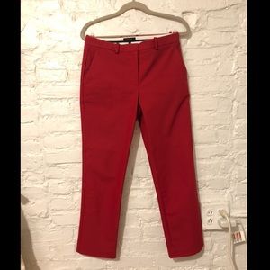 Red Theory Crop Pants